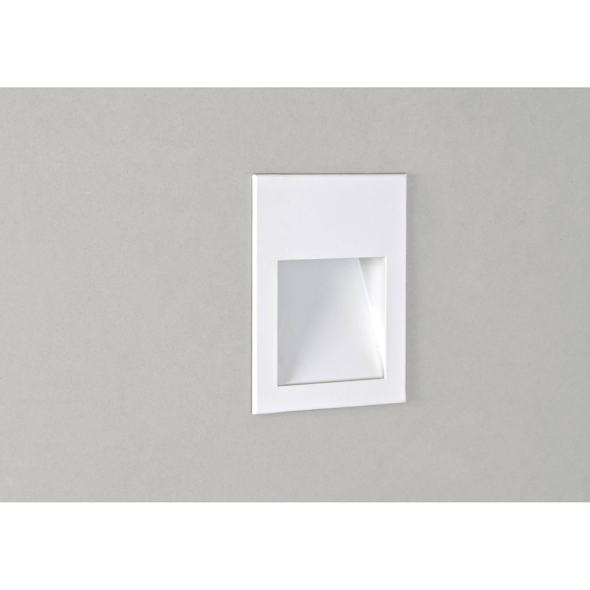 Borgo Sleek IP65 Small Recessed LED Wall Light In Matt White Finish 1212019