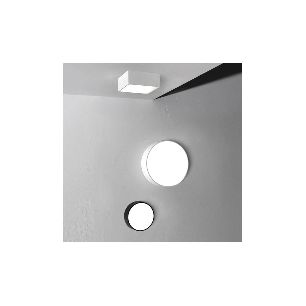 Kea 250 Outdoor Round LED Flush Light In Black Finish 1391004