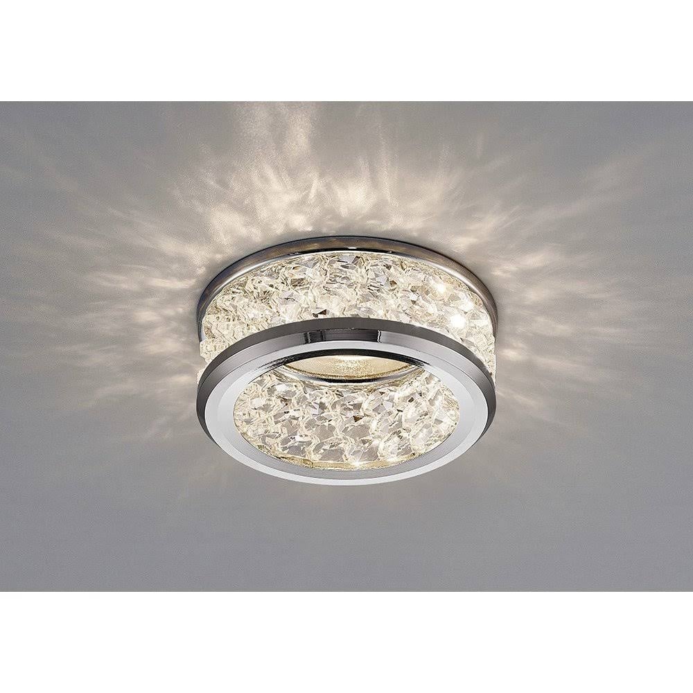 Dante Three Tier Crystal Ceiling Recessed Downlight In Polished Chrome Finish IL30835CH