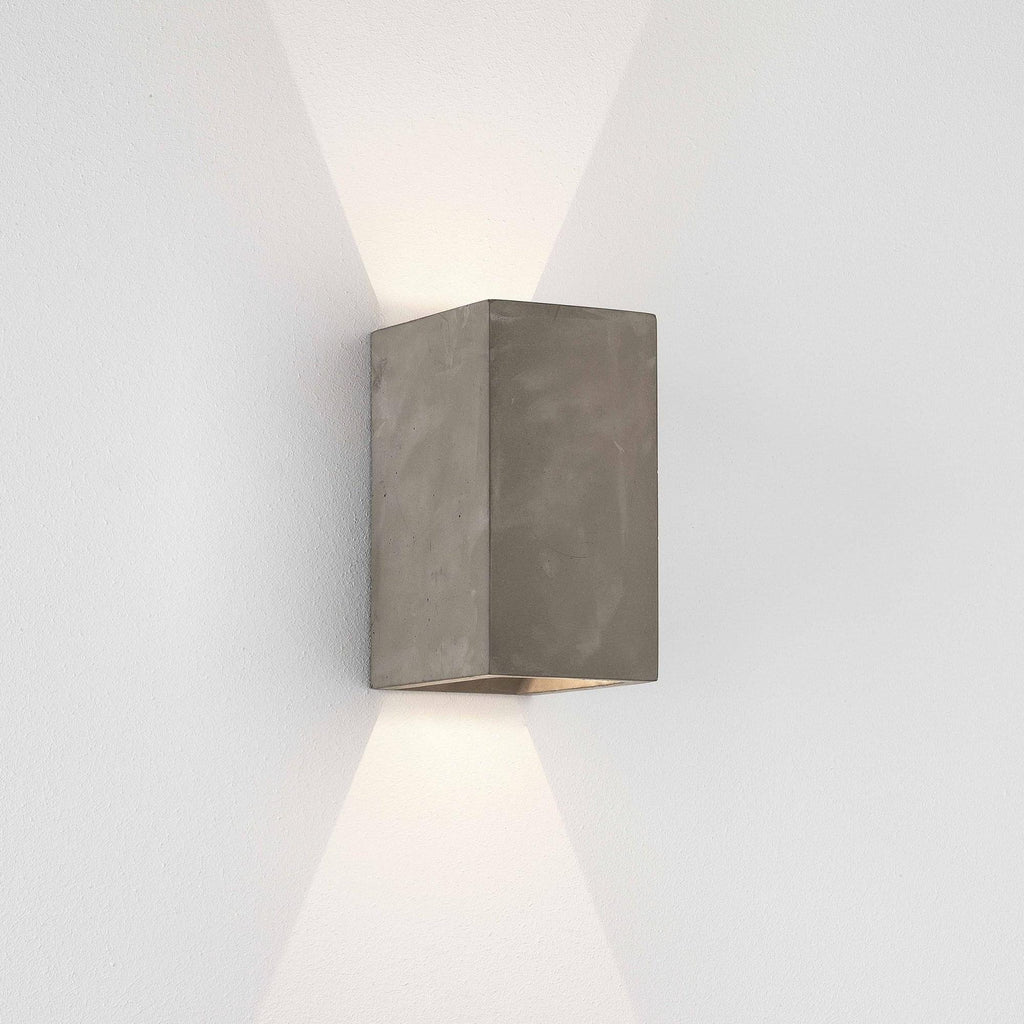 Oslo Modern LED Outdoor Wall Light In Matt Concrete Finish 1298020