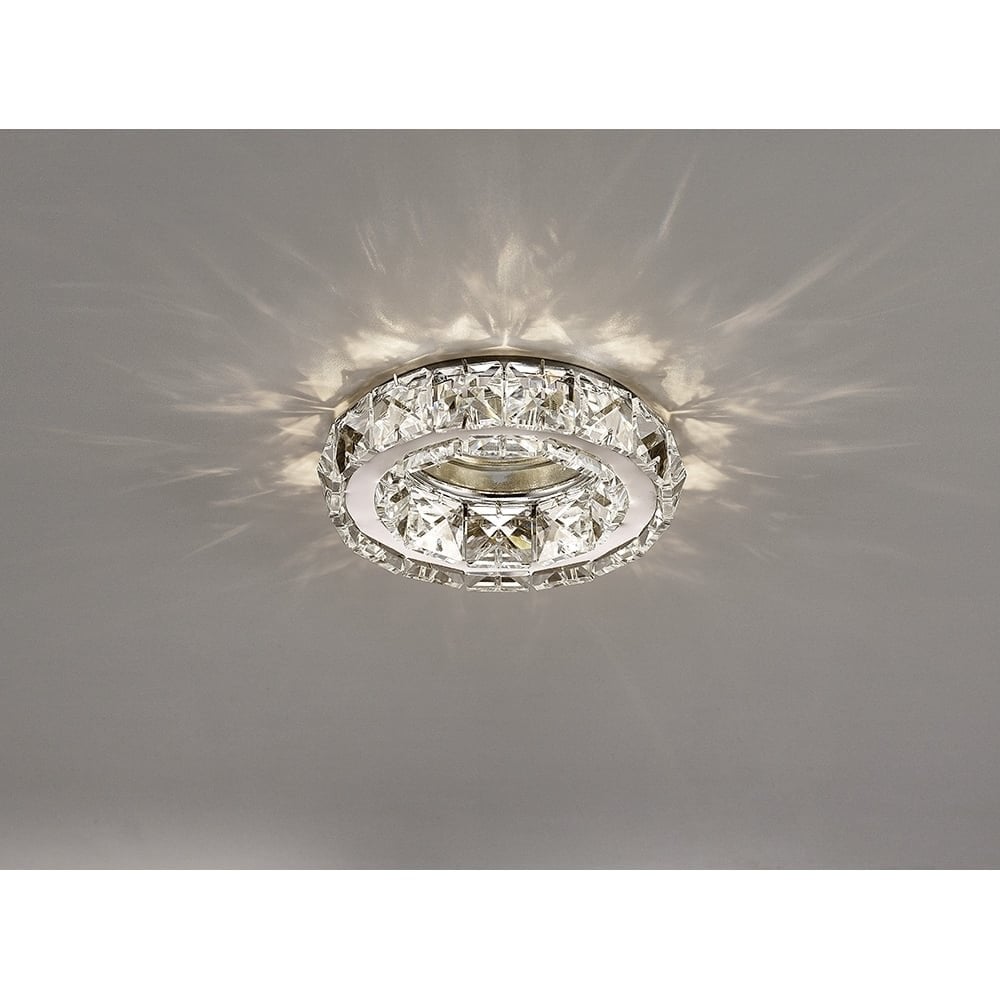 Galaxy Crystal Round Recessed Downlight In Polished Chrome Finish IL30836CH