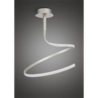 Nur Modern Dimmable LED Semi Flush Ceiling Light In Chrome And Silver Finish M4996