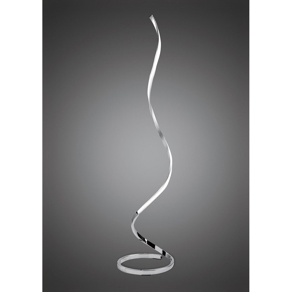 Nur Modern LED Floor Lamp In Chrome And Silver Finish M4983