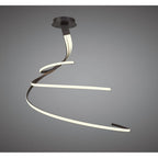 Nur XL Modern LED Dimmable Large Semi Flush Ceiling Light In Brown Oxide M5832