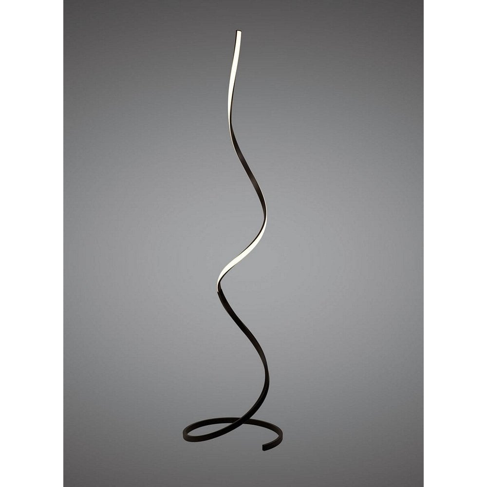 Nur XL Modern LED Floor Lamp In Brown Oxide Finish M5805