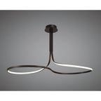 Nur XL Modern LED Semi Flush Ceiling Light In Brown Oxide M5806