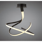 Nur Modern Dimmable LED Semi Flush Ceiling Light In Brown Oxide M5827