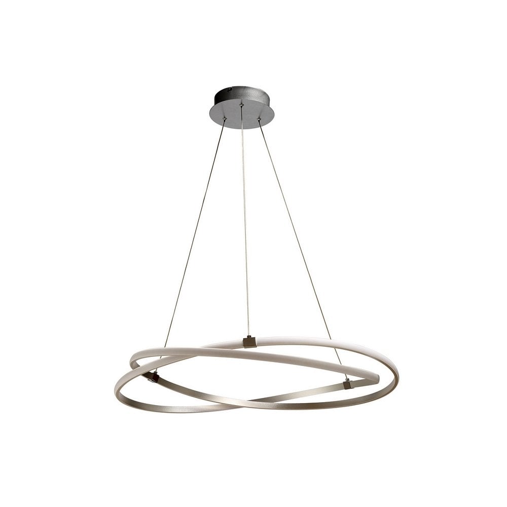 Infinity Modern LED Large Ceiling Pendant Light In Silver And Chrome M5380