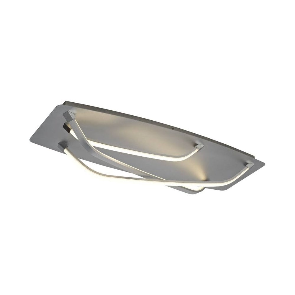 Papua Modern LED Flush Ceiling Light In Silver And Chrome Finish M5572
