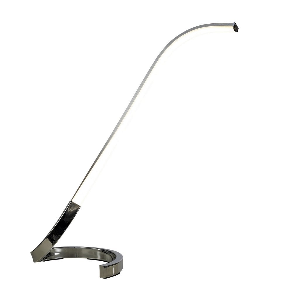 Papua Modern LED Table Lamp In Silver And Chrome Finish M5574
