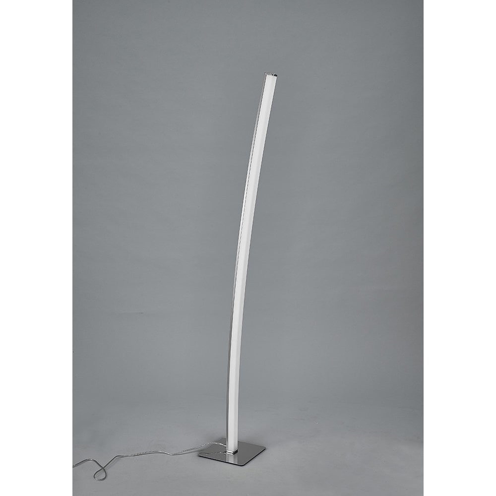 Surf Modern LED Dimmable Floor Lamp In Silver And Chrome Finish M5104