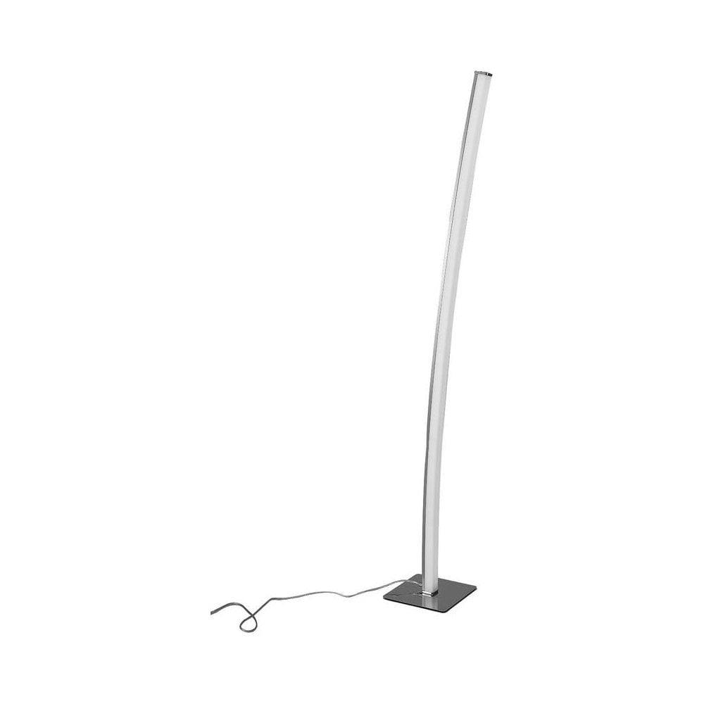 Surf Modern LED Dimmable Floor Lamp In Silver And Chrome Finish M5104