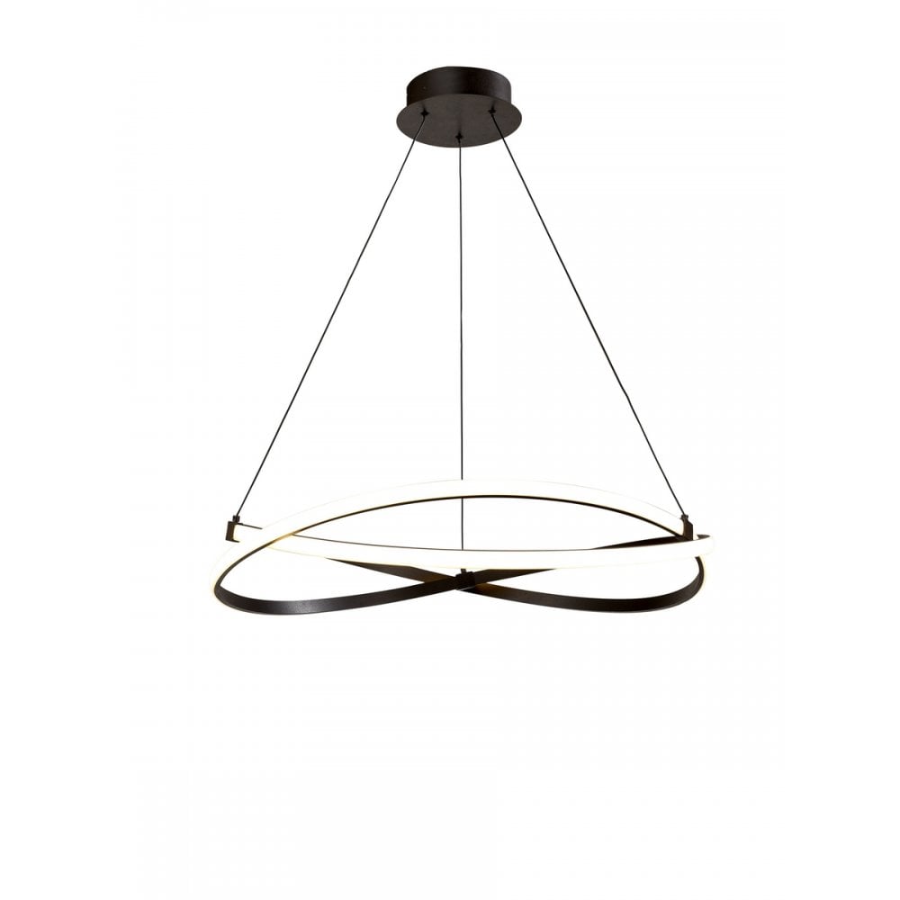 Infinity Modern LED Medium Ceiling Pendant Light In Brown Oxide Finish M5390