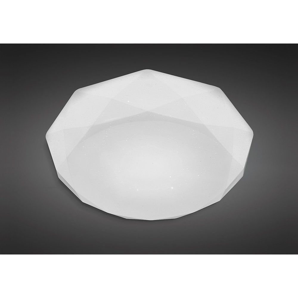 Diamante 3000K Modern Large Flush Ceiling Light With Shimmering Diamond Effect M5112