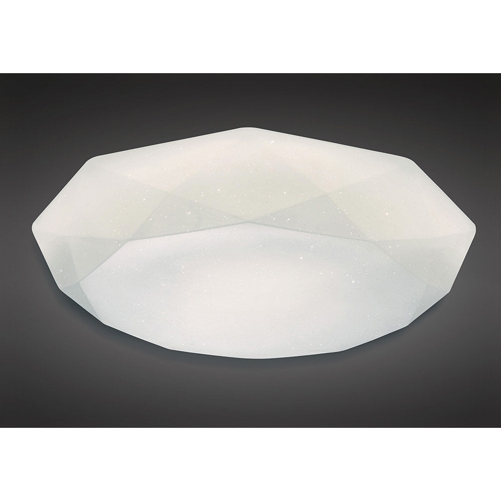 Diamante 5000K Modern Small Flush Ceiling Light With Shimmering Diamond Effect M5113