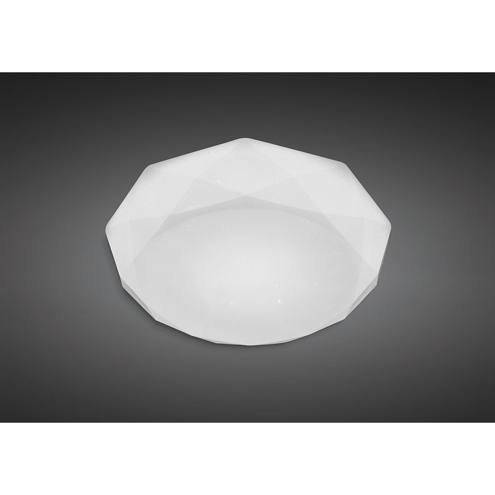 Diamante 3000K Modern Small Flush Ceiling Light With Shimmering Diamond Effect M5111