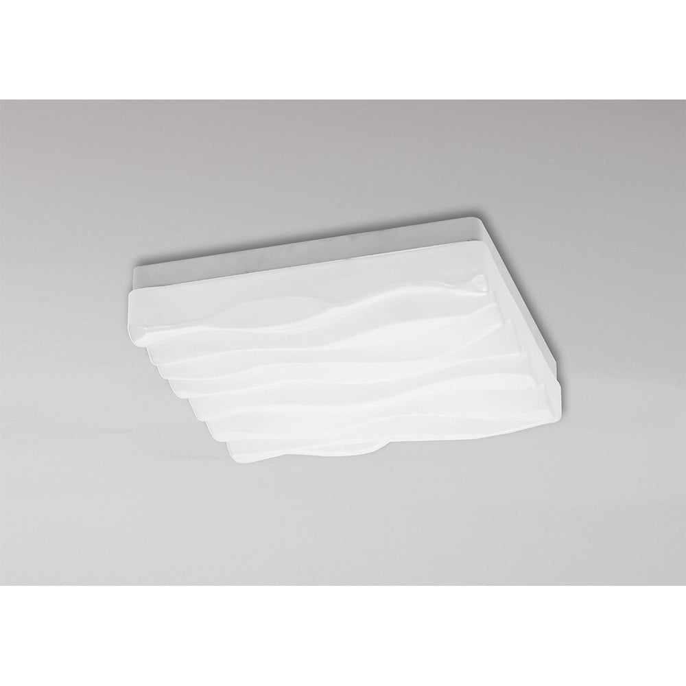 Arena Wave Like Design LED Small Square Flush Ceiling Light M5045