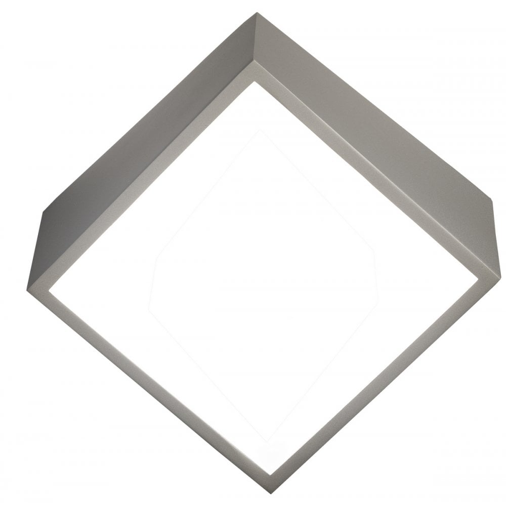 Mini Modern Diamond Shape Outdoor Wall Light In Silver Finish IP44 M5483