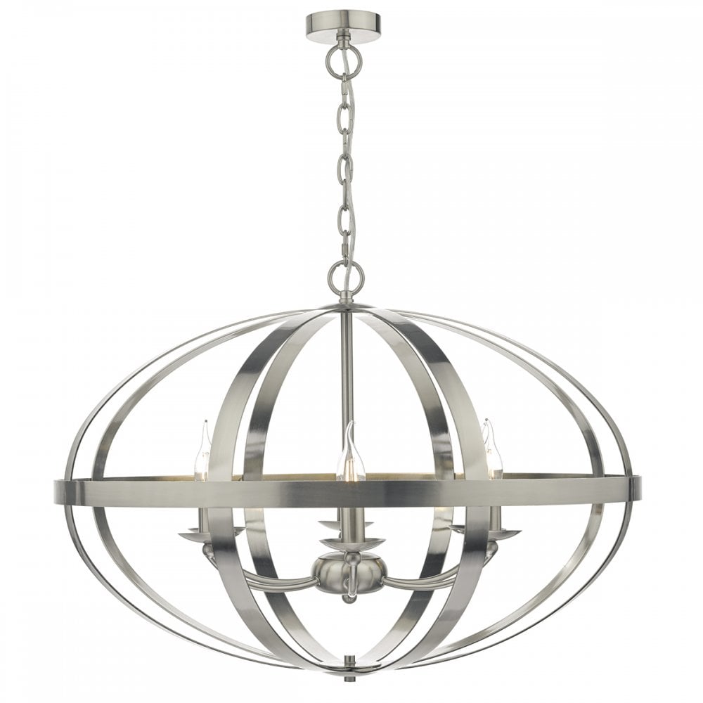 Symbol 6 Light Ceiling Pendant Light In Satin Nickel Finish SYM0646