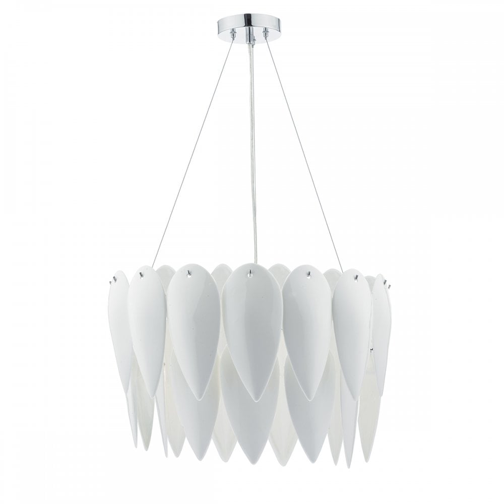Phillipa Elegant 3 Light Ceiling Pendant Light In White Finish PHI032