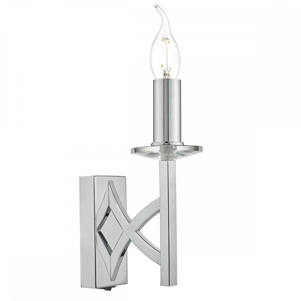 Lyon Stylish Single Wall Light In Polished Chrome Finish LYO0750