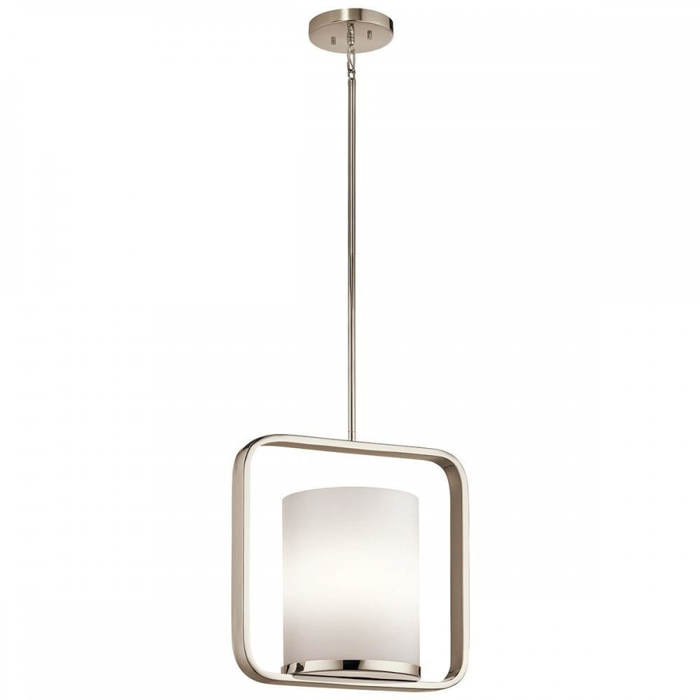 City Loft Modern Medium Ceiling Pendant Light In Nickel Finish KL/CITY LOFT/P/M