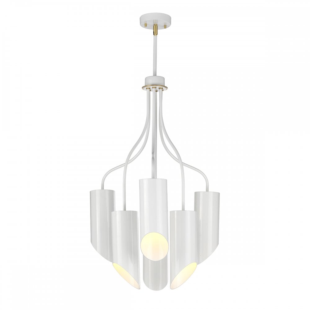 Quinto Modern Ceiling Pendant Light In Grey And Nickel Finish QUINTO6 WAB