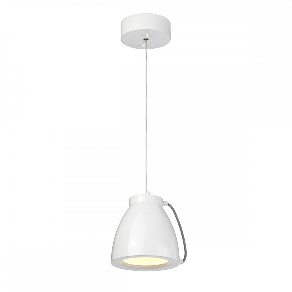 Europa Modern Small LED Ceiling Pendant Light In White Finish EUROPA/P/A