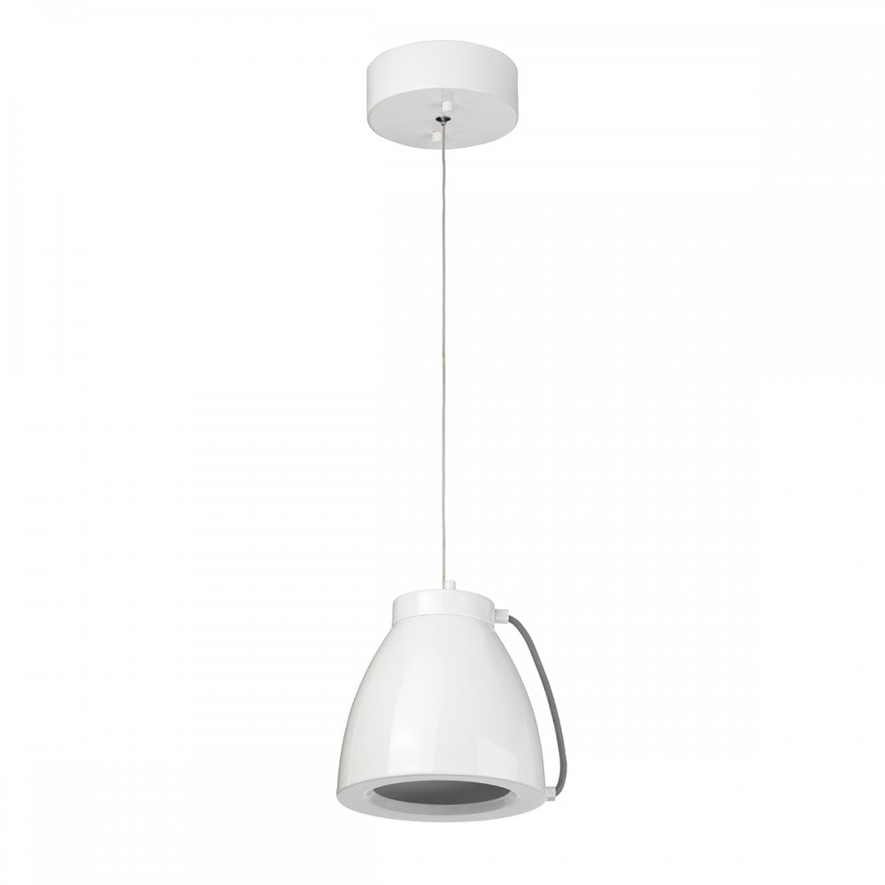Europa Modern Small LED Ceiling Pendant Light In White Finish EUROPA/P/A