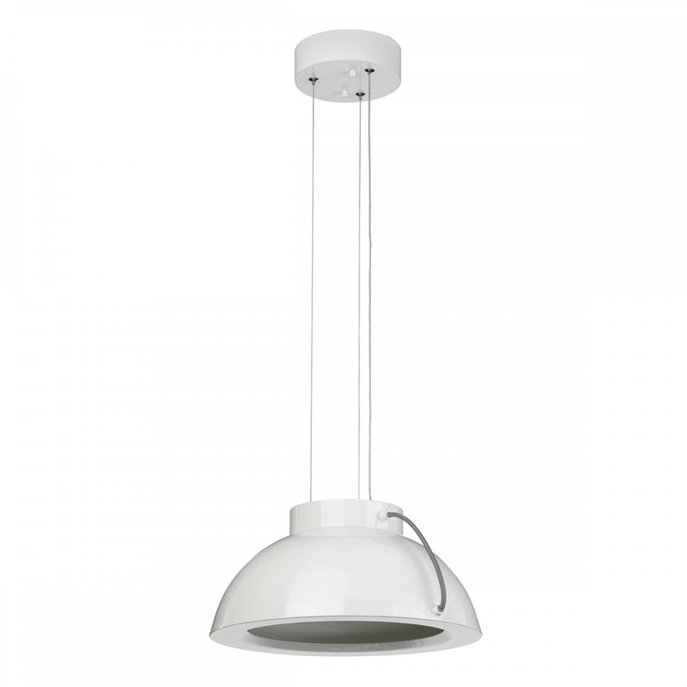 Europa Modern Medium LED Ceiling Pendant Light In White Finish EUROPA/P/B