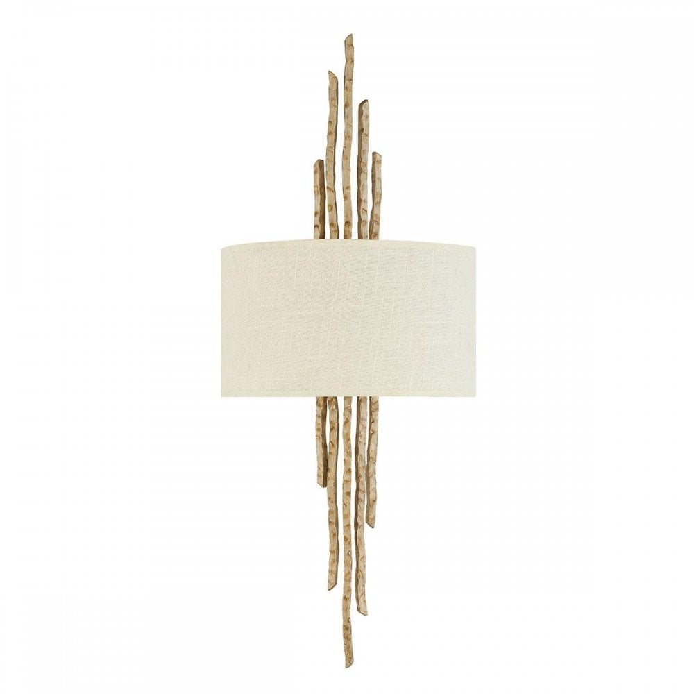 Spyre Elegant Wall Light In Champagne Gold Finish With Cream Shade HK/SPYRE2 CPG