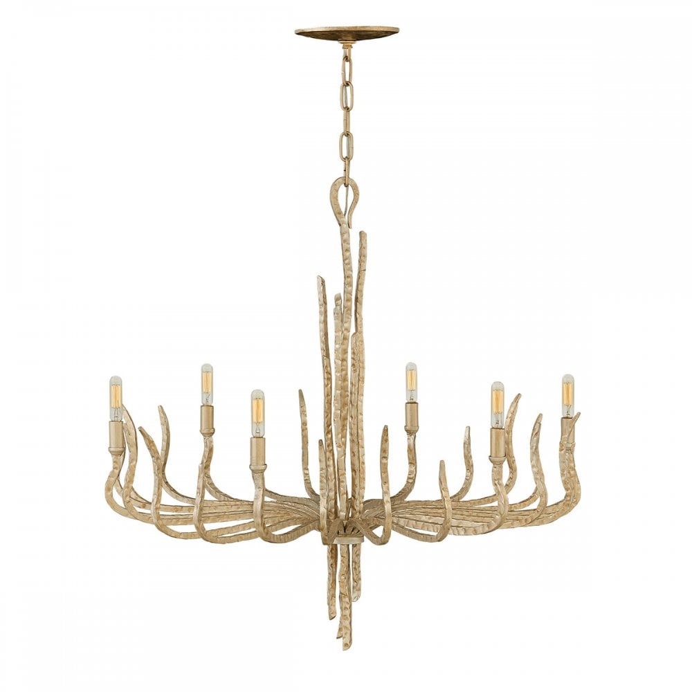 Spyre Elegant Ceiling Chandelier In Champagne Gold Finish HK/SPYRE6C CPG