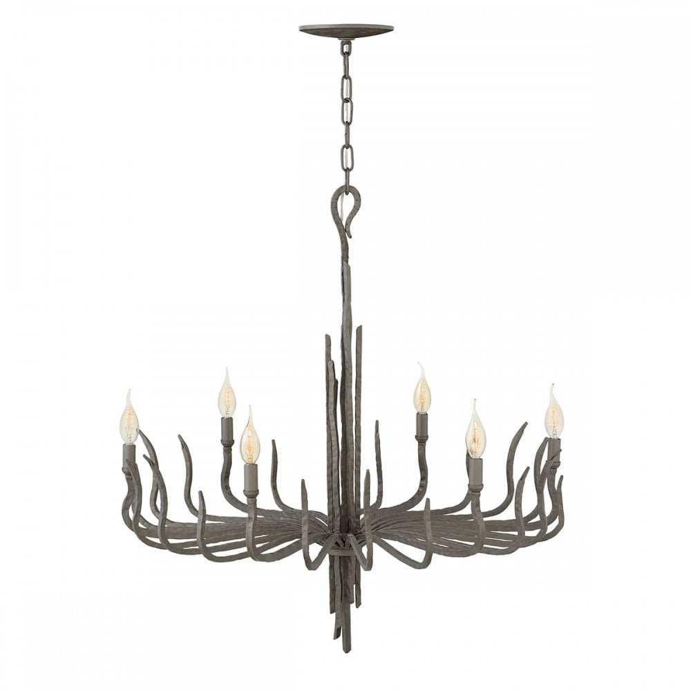 Spyre Elegant Ceiling Chandelier In Metallic Matte Bronze Finish HK/SPYRE6C MMB
