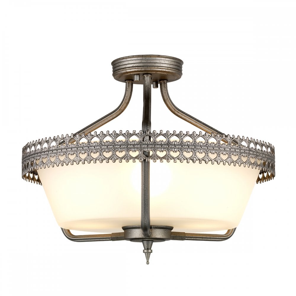 Crown Classic Duo Mount Ceiling Light In Iron Gate Finish CROWN/SF