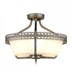 Crown Classic Duo Mount Ceiling Light In Iron Gate Finish CROWN/SF