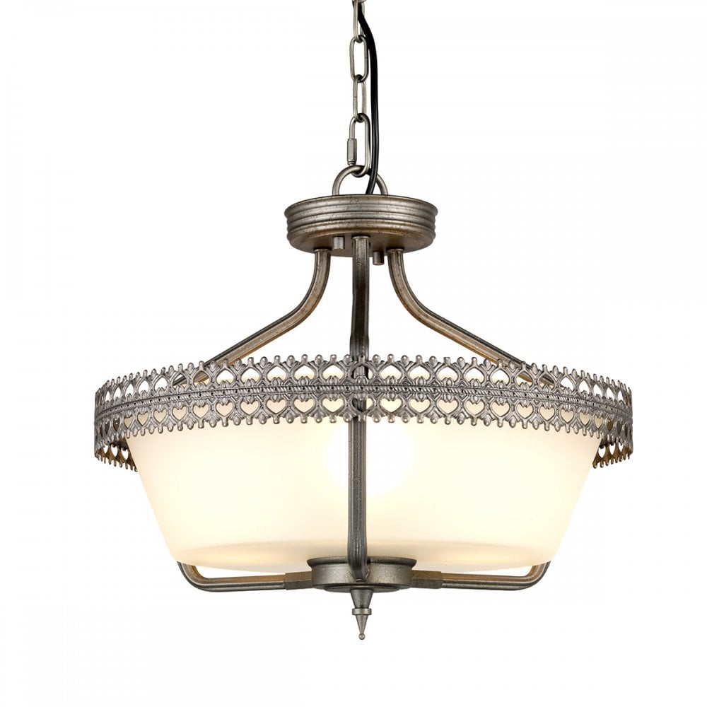 Crown Classic Duo Mount Ceiling Light In Iron Gate Finish CROWN/SF