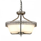 Crown Classic Duo Mount Ceiling Light In Iron Gate Finish CROWN/SF