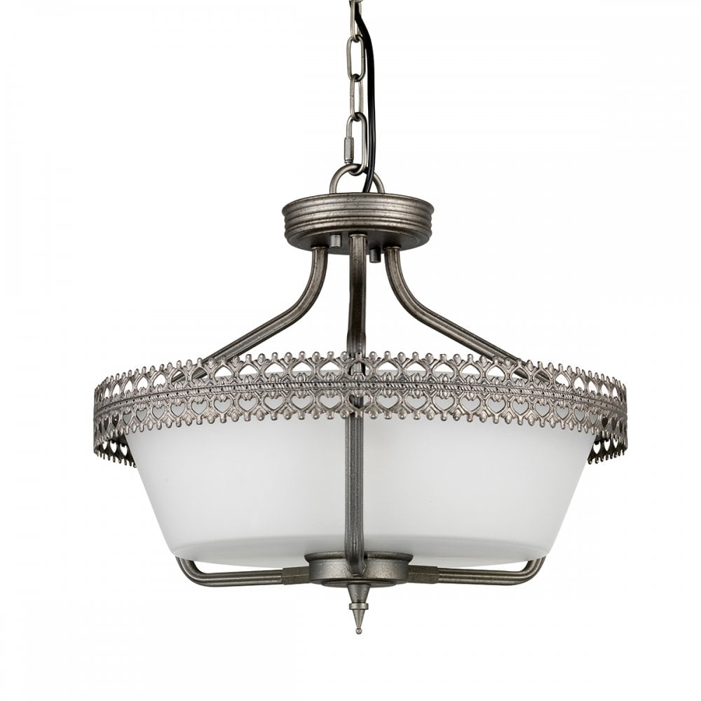 Crown Classic Duo Mount Ceiling Light In Iron Gate Finish CROWN/SF