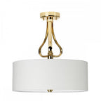 Falmouth Bathroom Semi Flush Ceiling Light In Polished Gold Finish BATH-FALMOUTH-SF-FG