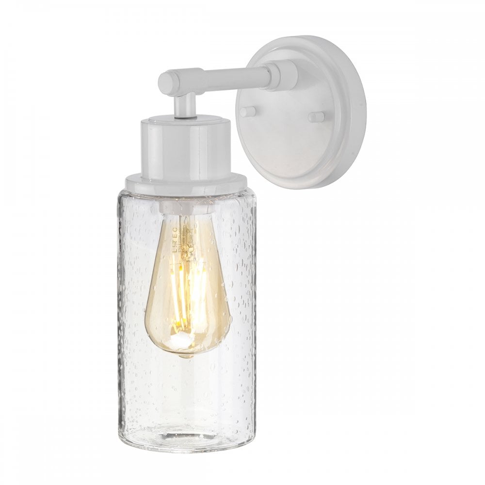 Morvah Bathroom Wall Light In White Finish BATH-MORVAH1-W