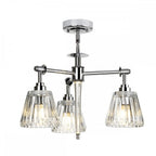Agatha Bathroom 3 Light Ceiling Light In Polished Chrome Finish BATH-AGATHA3P-PC