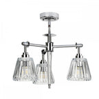 Agatha Bathroom 3 Light Ceiling Light In Polished Chrome Finish BATH-AGATHA3P-PC
