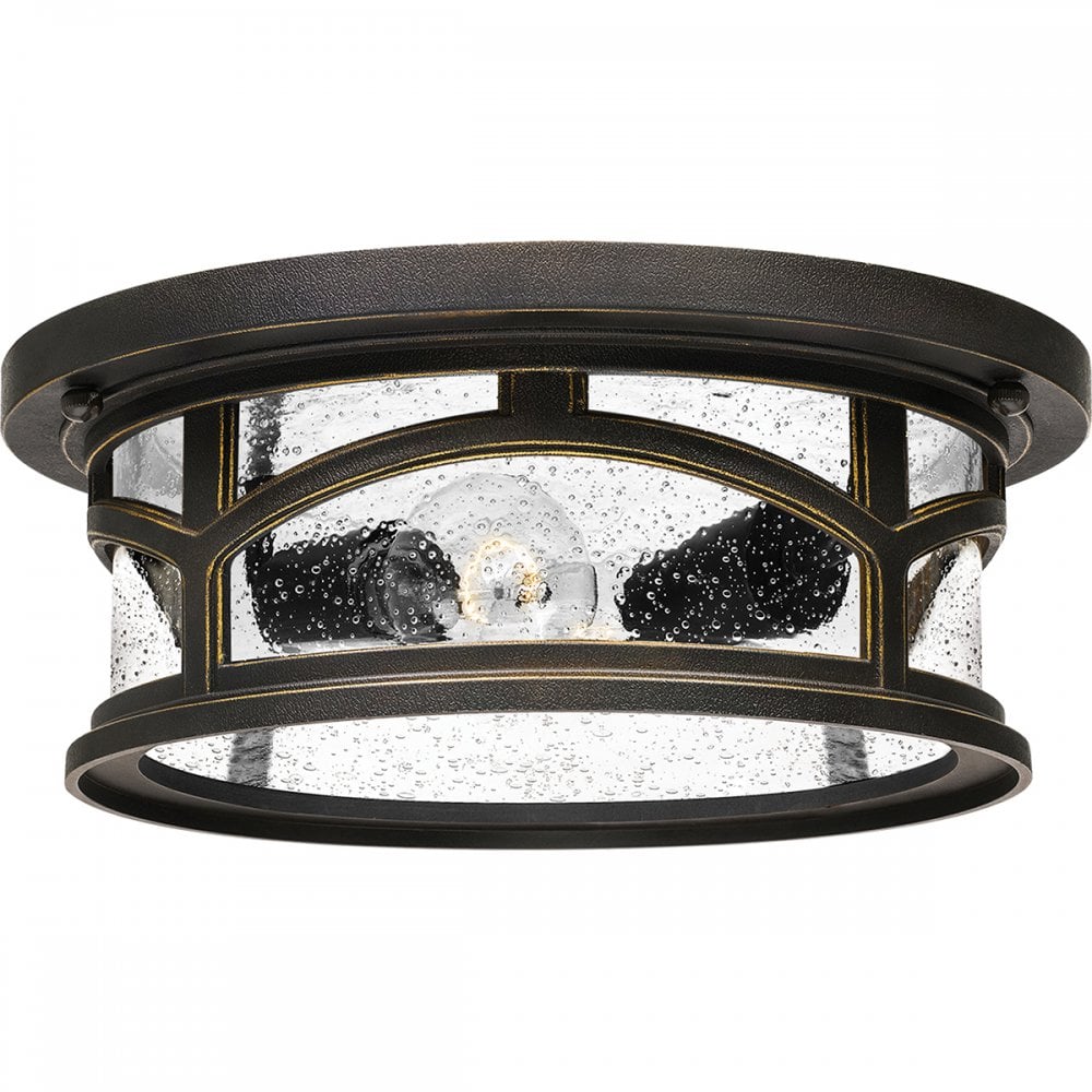 Marblehead Outdoor Flush Ceiling Light In Palladian Bronze Finish QZ/MARBLEHEAD/F