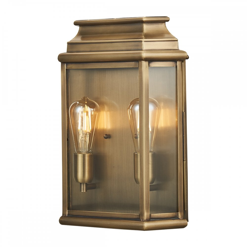 St Martins Outdoor Wall Lantern In Aged Brass Finish ST MARTINS/L BR