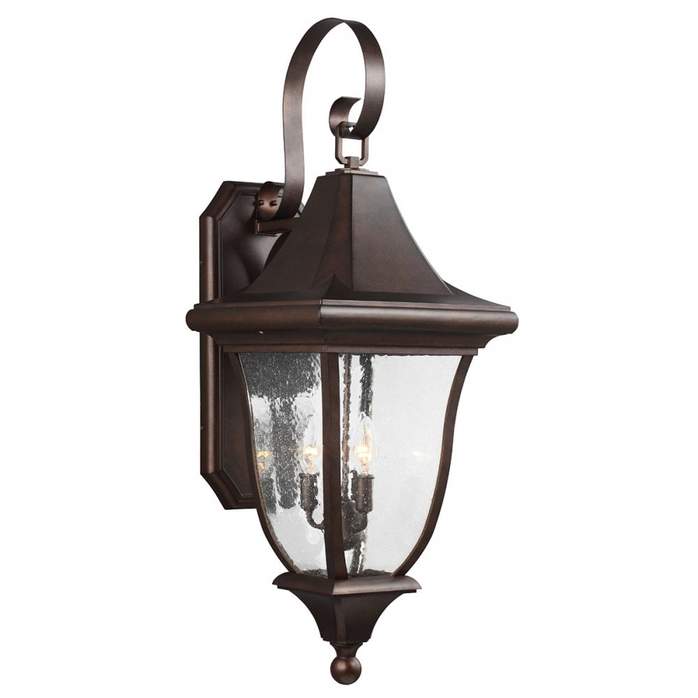 Oakmont Outdoor Large Wall Lantern In Bronze Finish FE/OAKMONT2/L