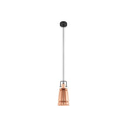 Frampton Vintage Ceiling Pendant Light In Copper And Black Finish 49153