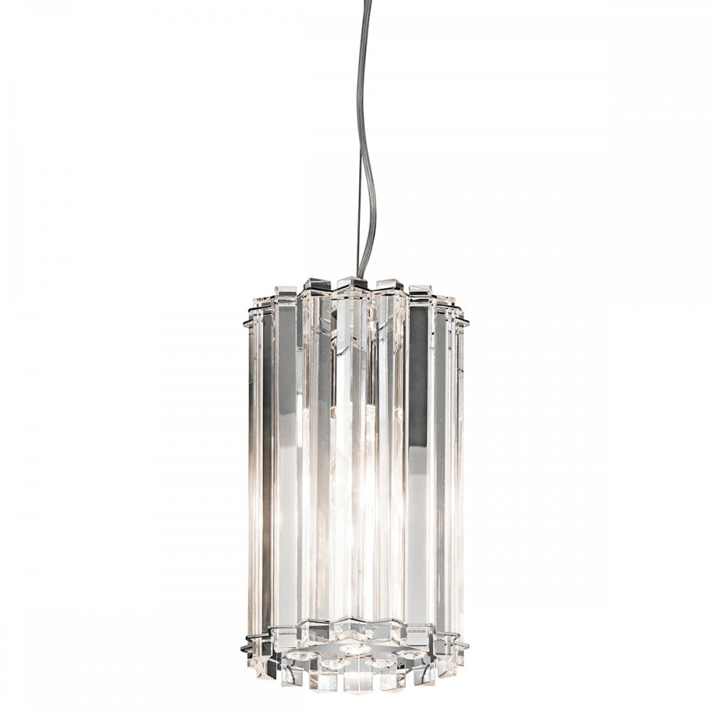 Crystal Skye Bathroom Mini Ceiling Pendant Light In Chrome Finish KL/CRSTSKYE/MP