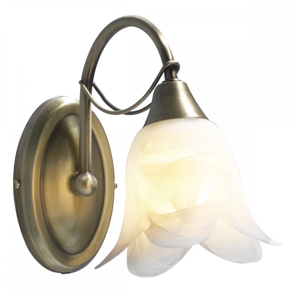 DOU0775 Doublet Antique Brass 1 Light Wall Bracket