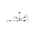 Alana Modern 6 Light Ceiling Pendant Light In Black Finish ALA0622