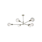 Alana Modern 6 Light Ceiling Pendant Light In Satin Chrome Finish ALA0646
